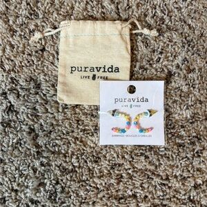 Pura Vida Bahama Bead Hoop Earrings